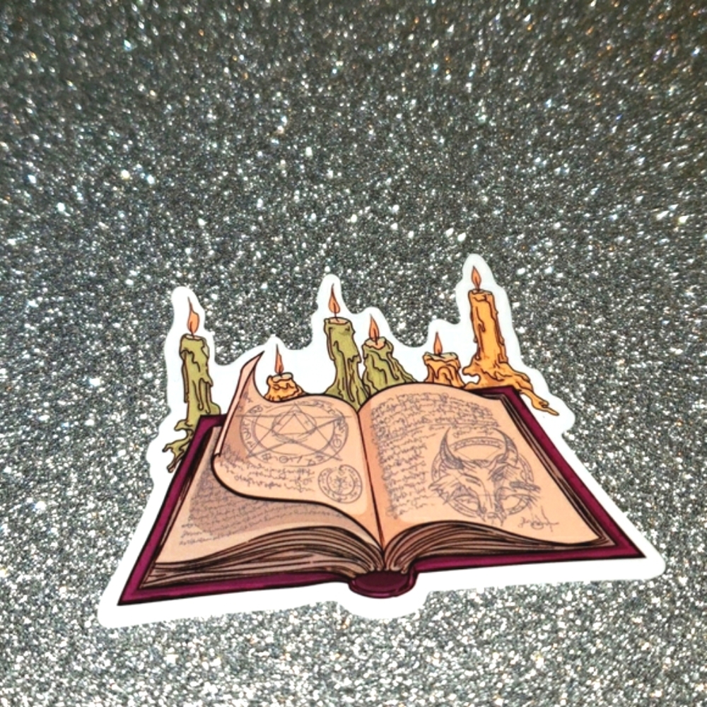 10/$10 MAGIC witch Waterproof Sticker SPELLBOOK witch